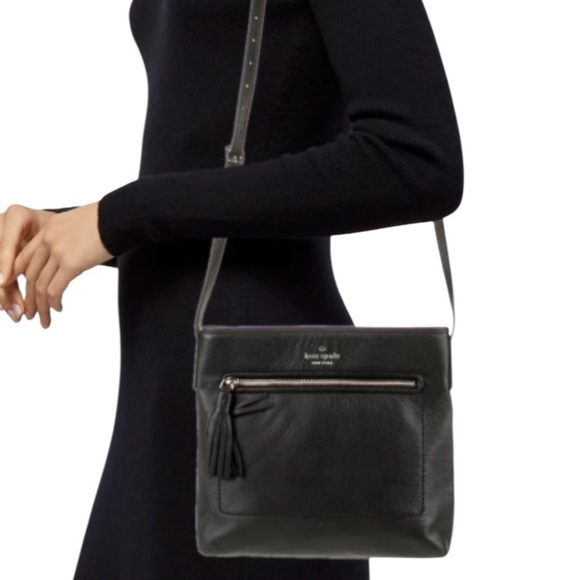 Kate Spade Black Crossbody Bag Sleek Design - Picture 1 of 16